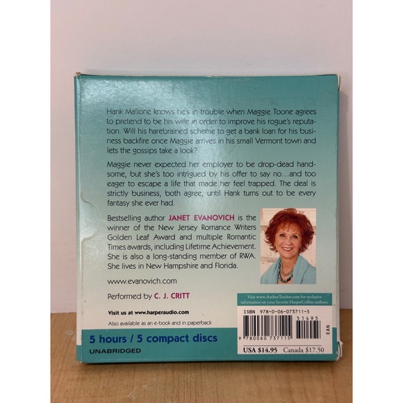 Wife for Hire Janet Evanovich Audiobook 5 CDs Unabridged Performed by CJ Critt - Picture 2 of 2